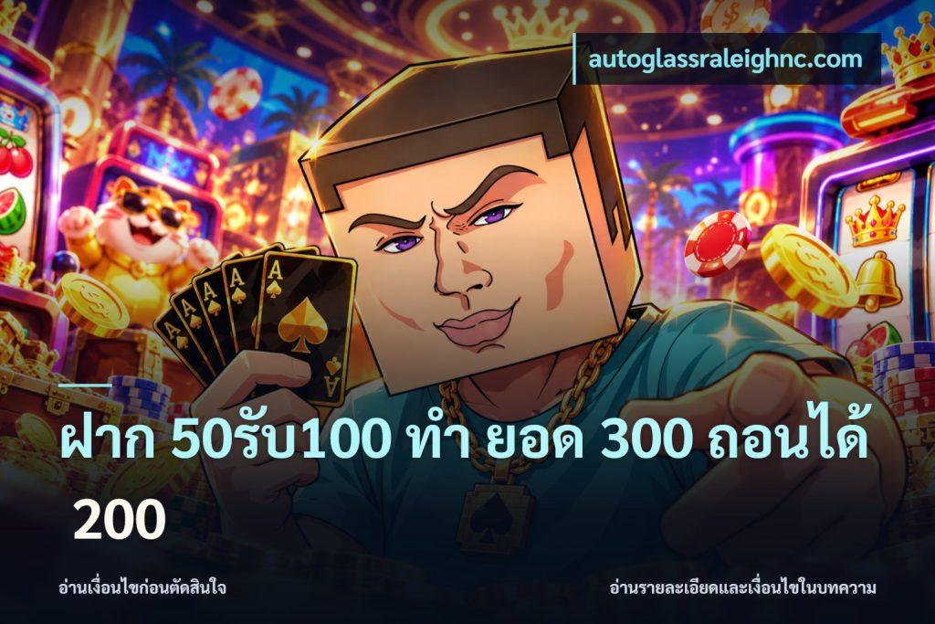 ฝาก 50รับ100 ทํา ยอด 300 ถอนได้ 200