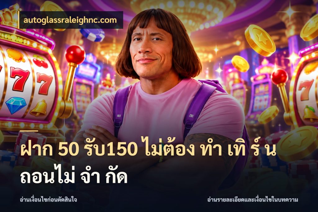 ฝาก 50 รับ150 ไม่ต้อง ทํา เทิ ร์ น ถอนไม่ จํา กัด โปรกับเกมที่ชอบเลือกให้ตรงสไตล์ ในมุม autoglassraleighnc.com