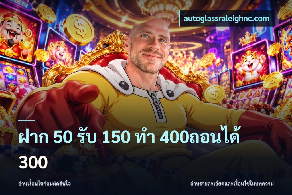 ฝาก 50 รับ 150 ทํา 400ถอนได้ 300