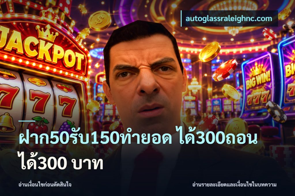 ฝาก50รับ150ทํายอด ได้300ถอนได้300 บาท