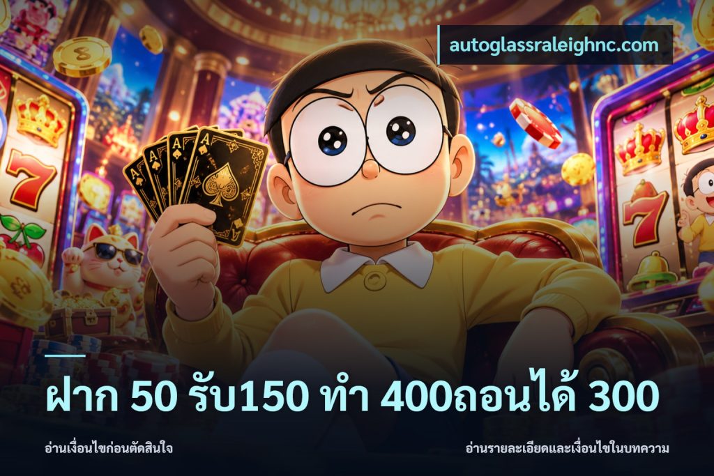 ฝาก 50 รับ150 ทํา 400ถอนได้ 300